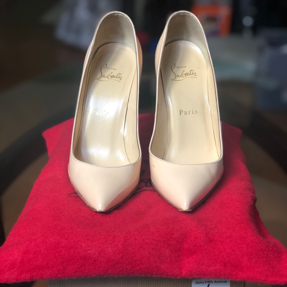 Christian Louboutin Patent Pink Pigalle Follies 100